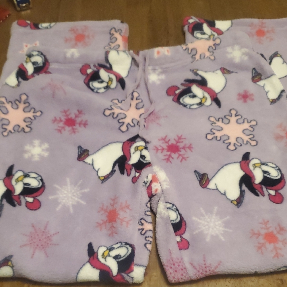 Cozy Fleece Chilly Willy Pajama Pants Women's Large